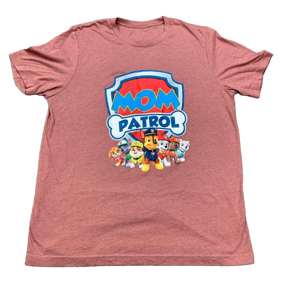 Mom Patrol Shirt PAW Patrol Rose Pink Mother's Day Family Matching Graphic Tee